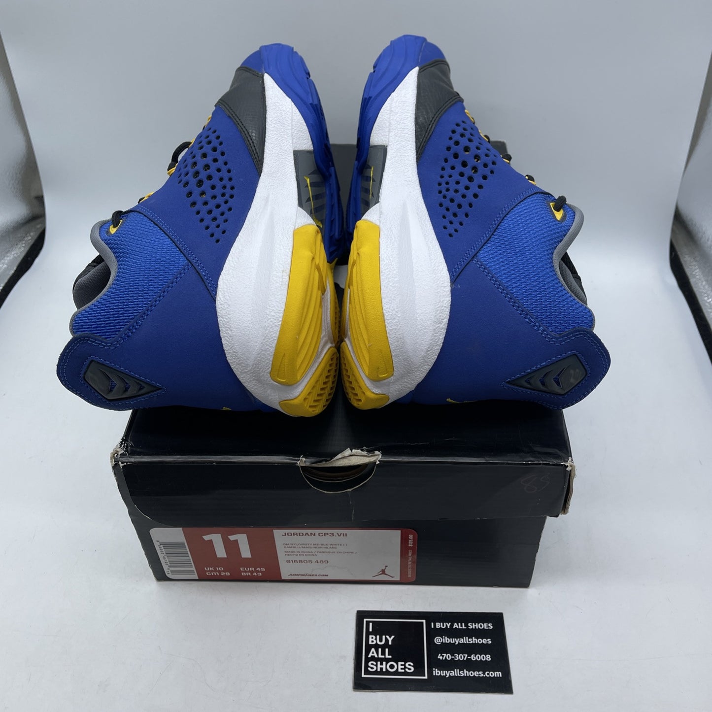 Size 11 - Jordan CP3 VII Blue Black Suede Leather (616805-489)