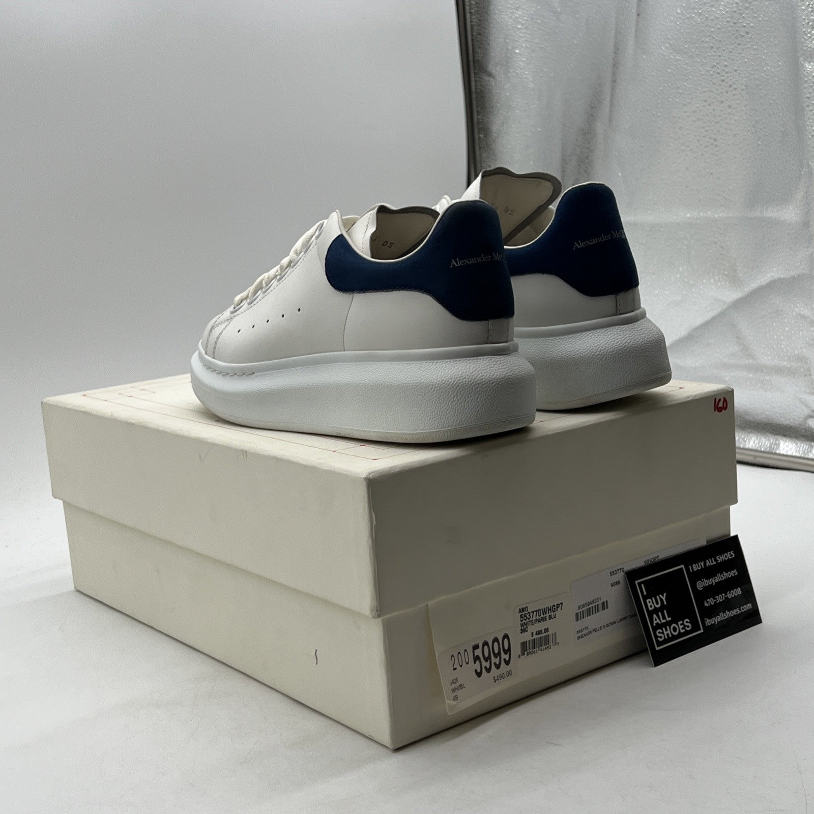 Size 36C - Alexander McQueen Oversized Classic Suede Blue Tail Men's Shoes
