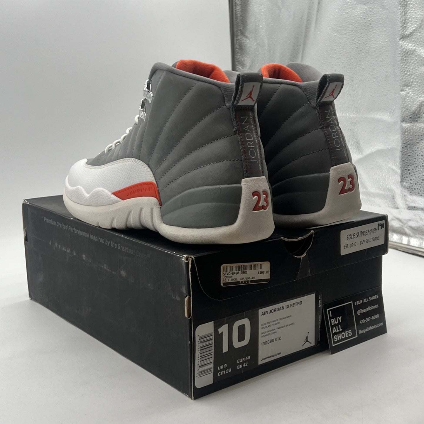 Size 10 - Air Jordan 12 Retro Cool Grey (130690-012)