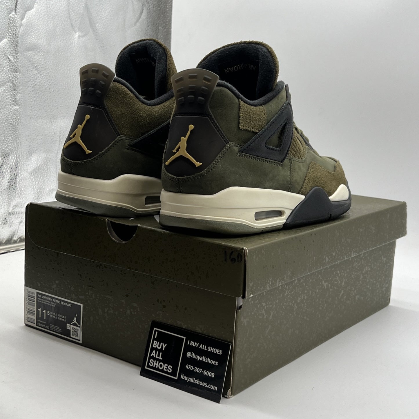 Size 11.5 - Air Jordan 4 SE Retro Low Craft - Olive (FB9927-200)
