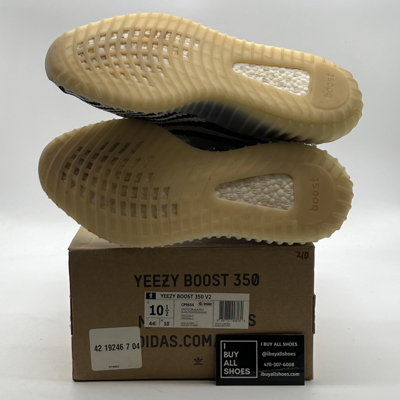 Size 10.5 - Adidas Yeezy Boost 350 V2 Low Zebra (CP9654)
