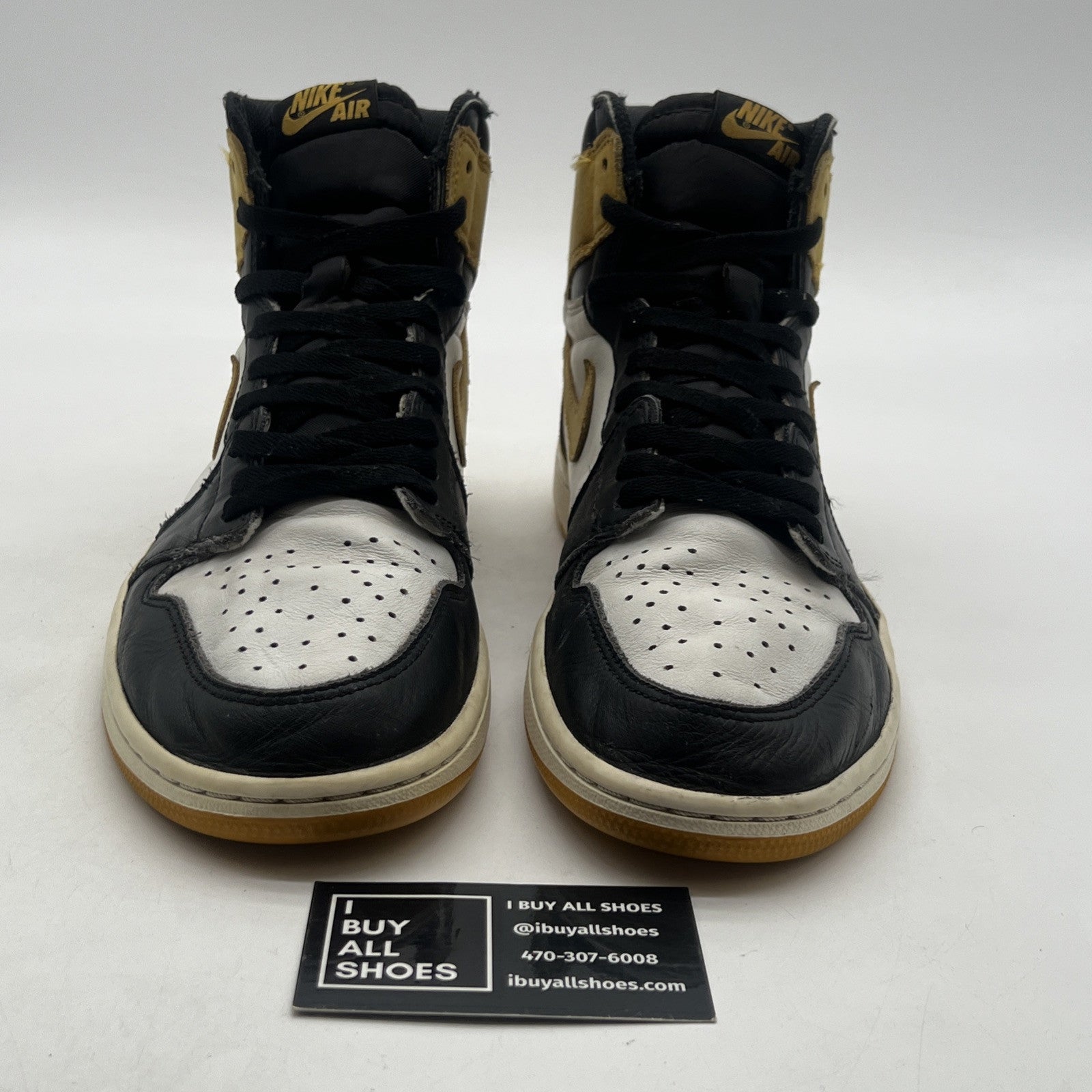 Size 10.5 - Air Jordan 1 Retro OG High Best Hand in the Game - Yellow Ochre