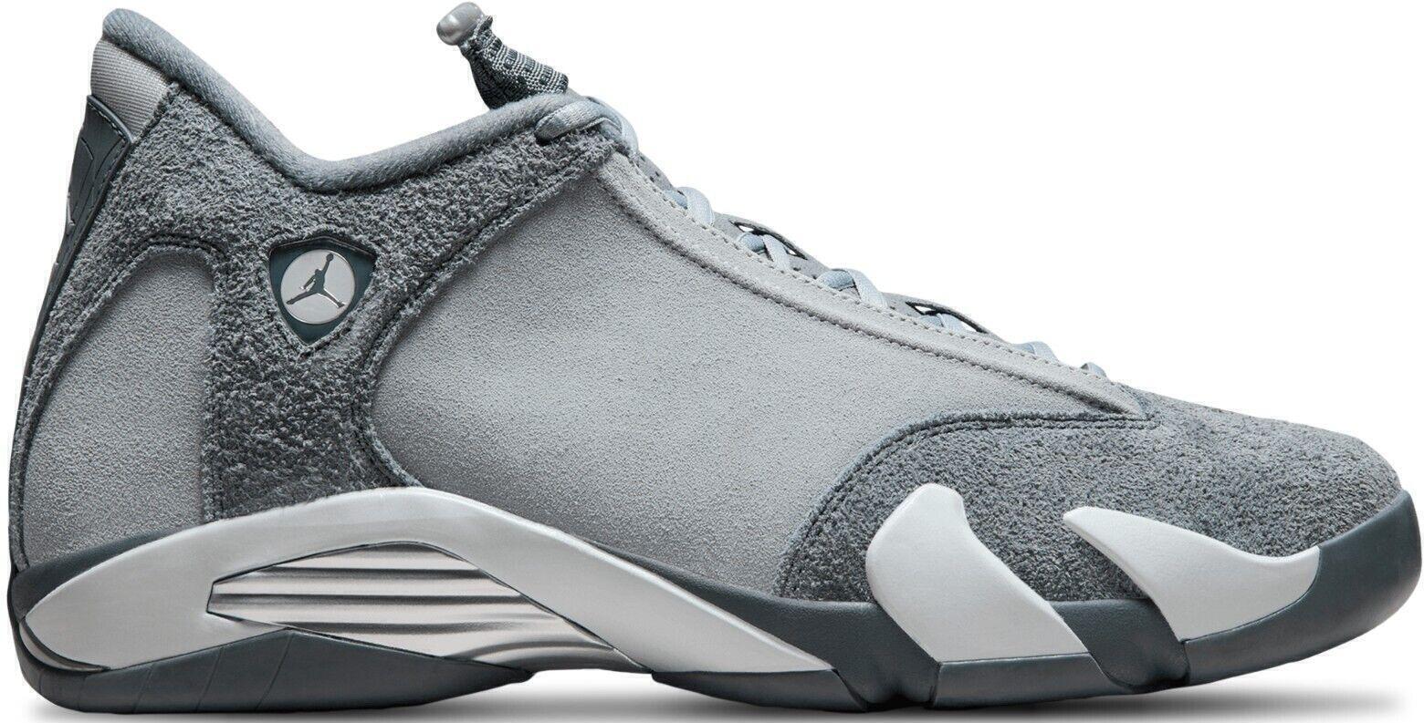 Size 11 - Air Jordan 14 Retro Wolf Grey Suede Sneakers (FJ3460-012)