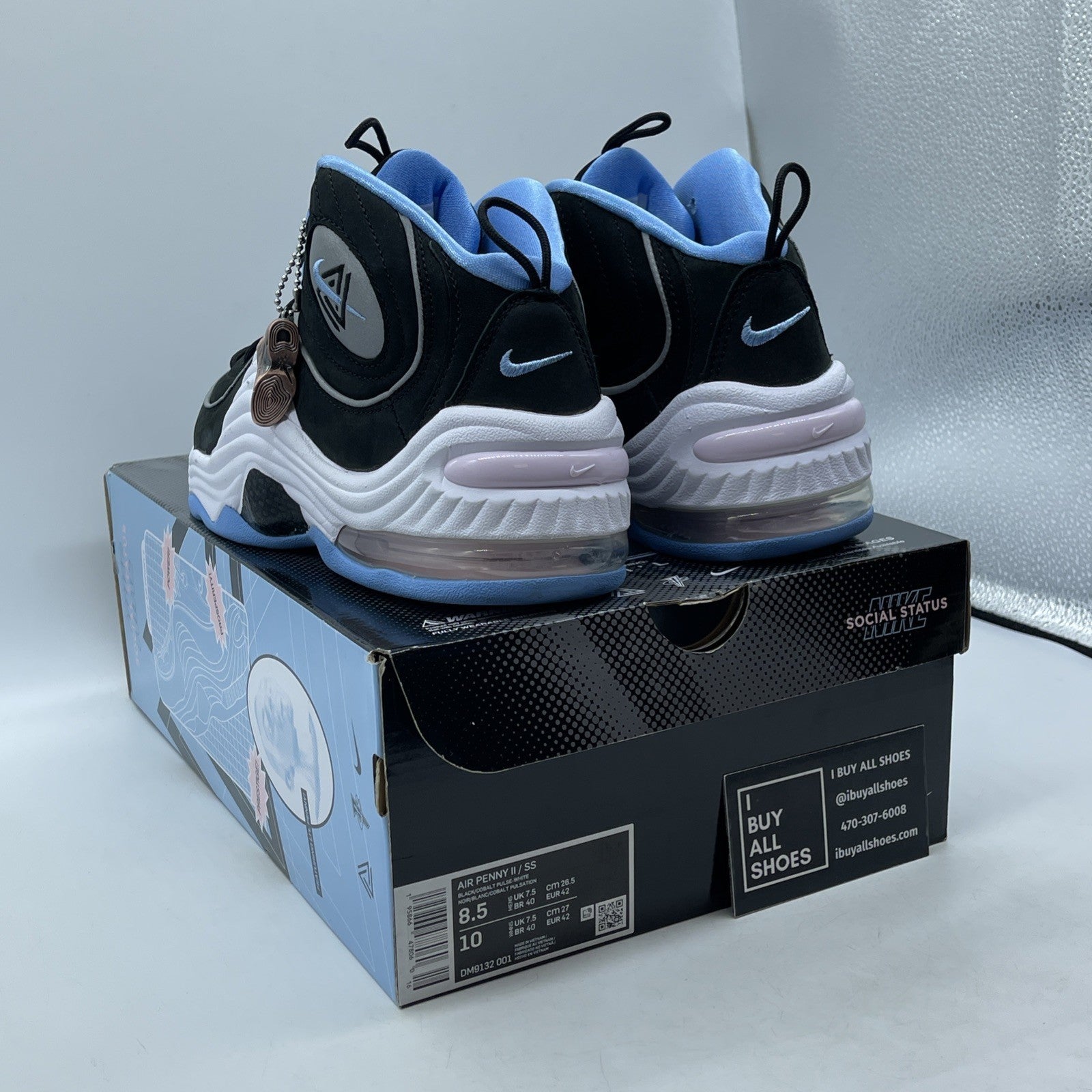 Size 8.5 - Nike Social Status x Air Penny 2 Playground Black (DM9132-001)