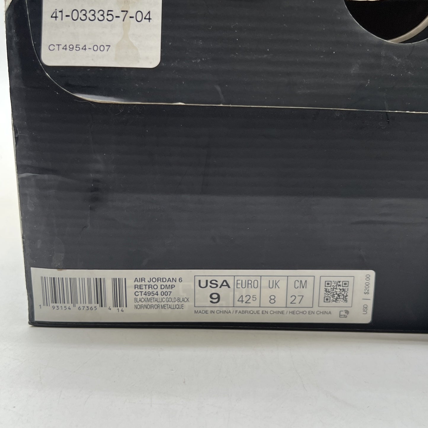 Size 9 - Air Jordan 6 Retro Defining Moments 2020 (CT4954-007)