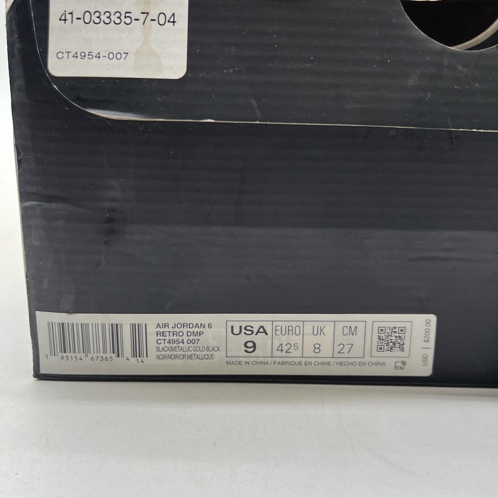 Size 9 - Air Jordan 6 Retro Defining Moments 2020 (CT4954-007)