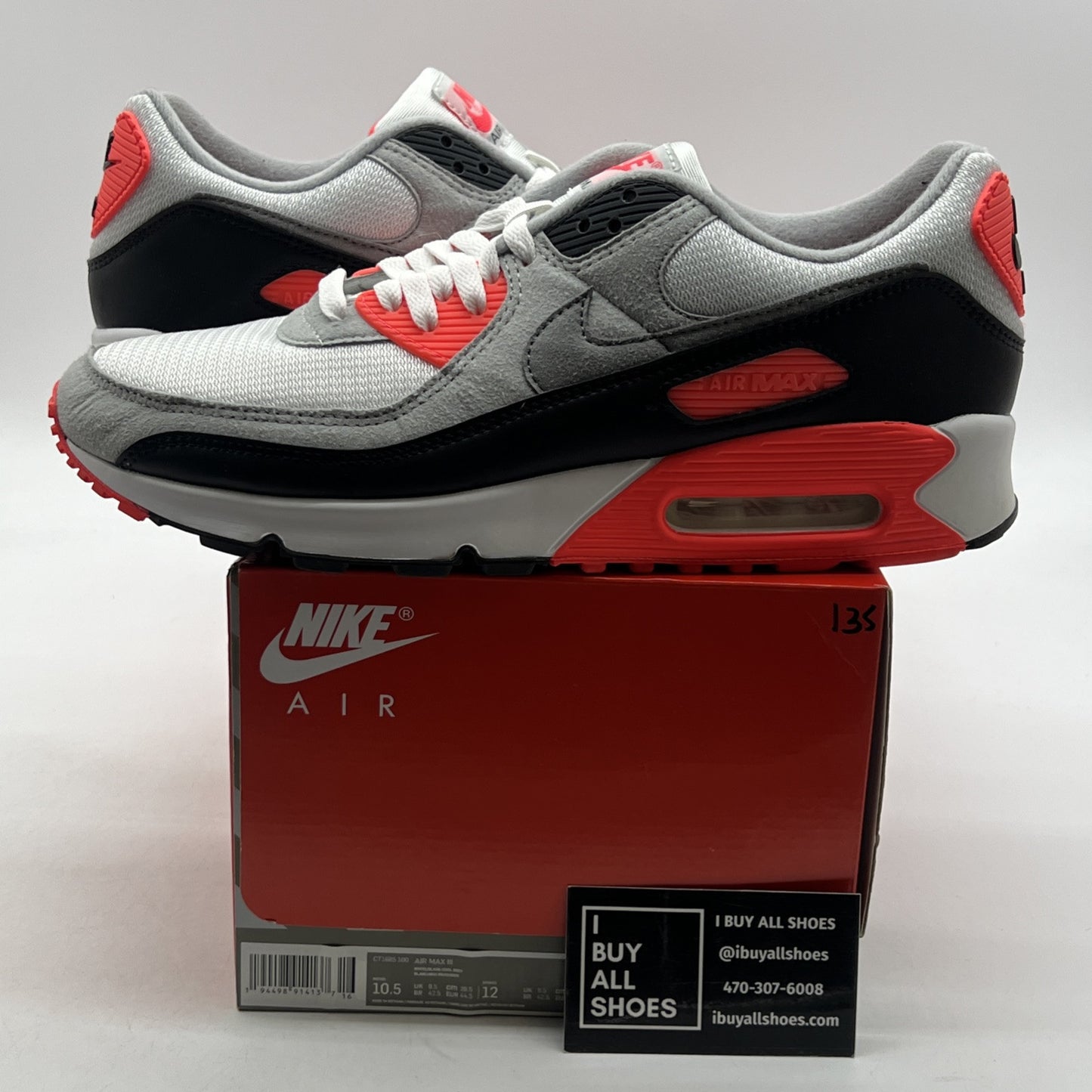 Size 10.5 - Nike Air Max 90 2020 Infrared (CT1685-100)