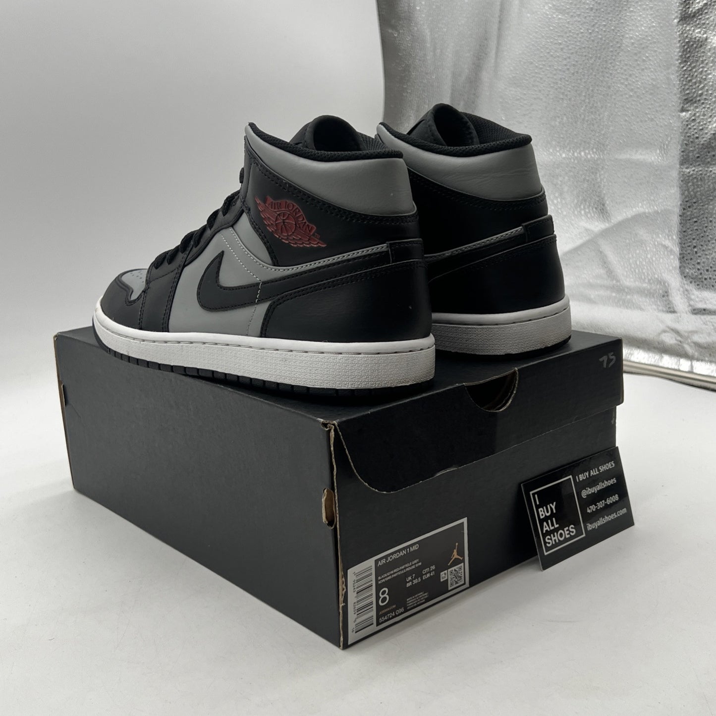 Size 8 - Air Jordan 1 Mid Shadow (554724-096)