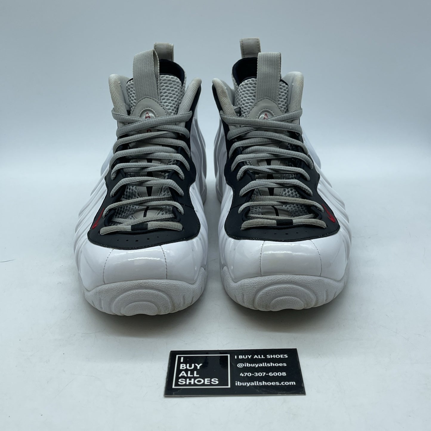 Size 12 - Nike Air Foamposite Pro Chrome White Black Red Suede (624041-103)