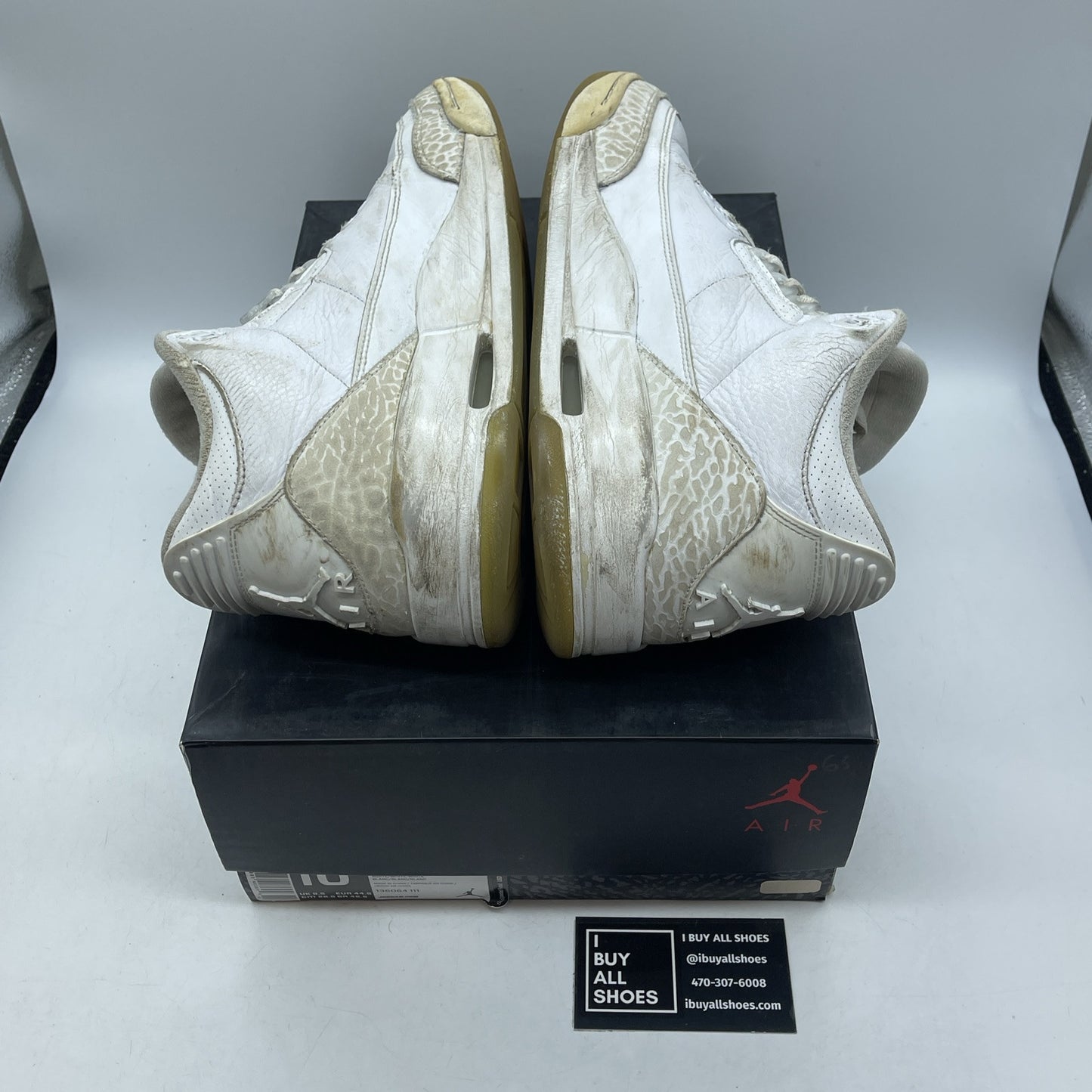 Size 10.5 - Air Jordan 3 Retro Triple White Suede Leather (136064-111)