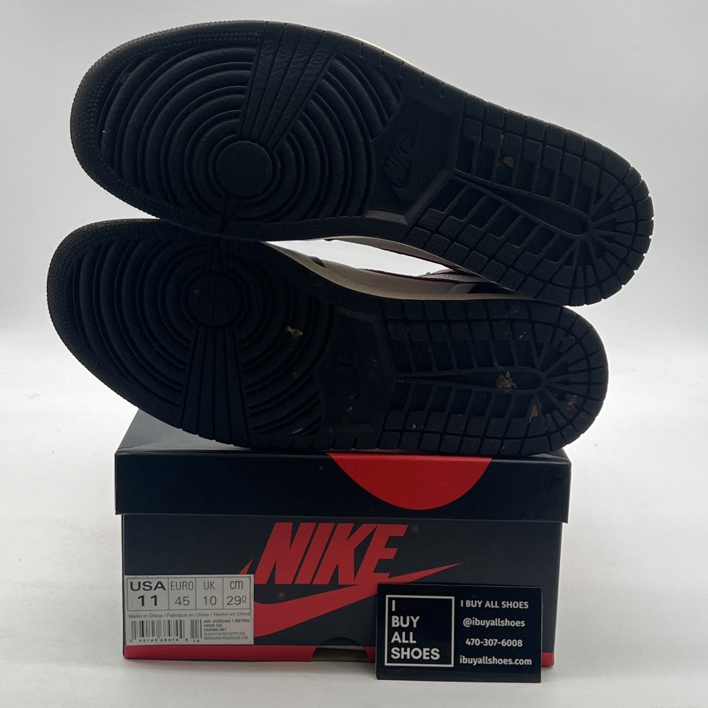 Size 11 - Air Jordan 1 Retro High OG Gym Red 2019 (555088-061)