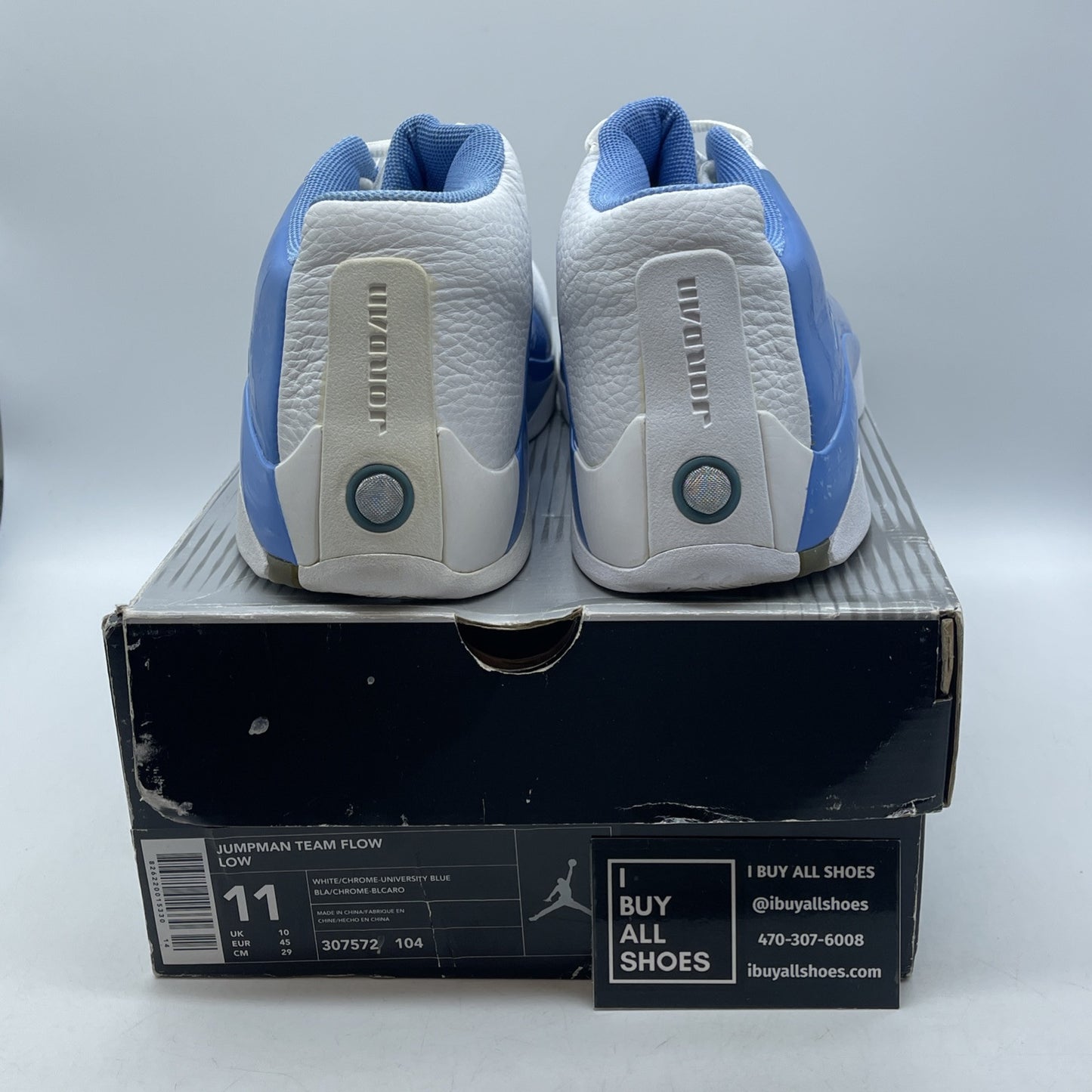 Size 11 - NIKE AIR JORDAN Jumpman Team Flow Blue White Leather (307572-104)