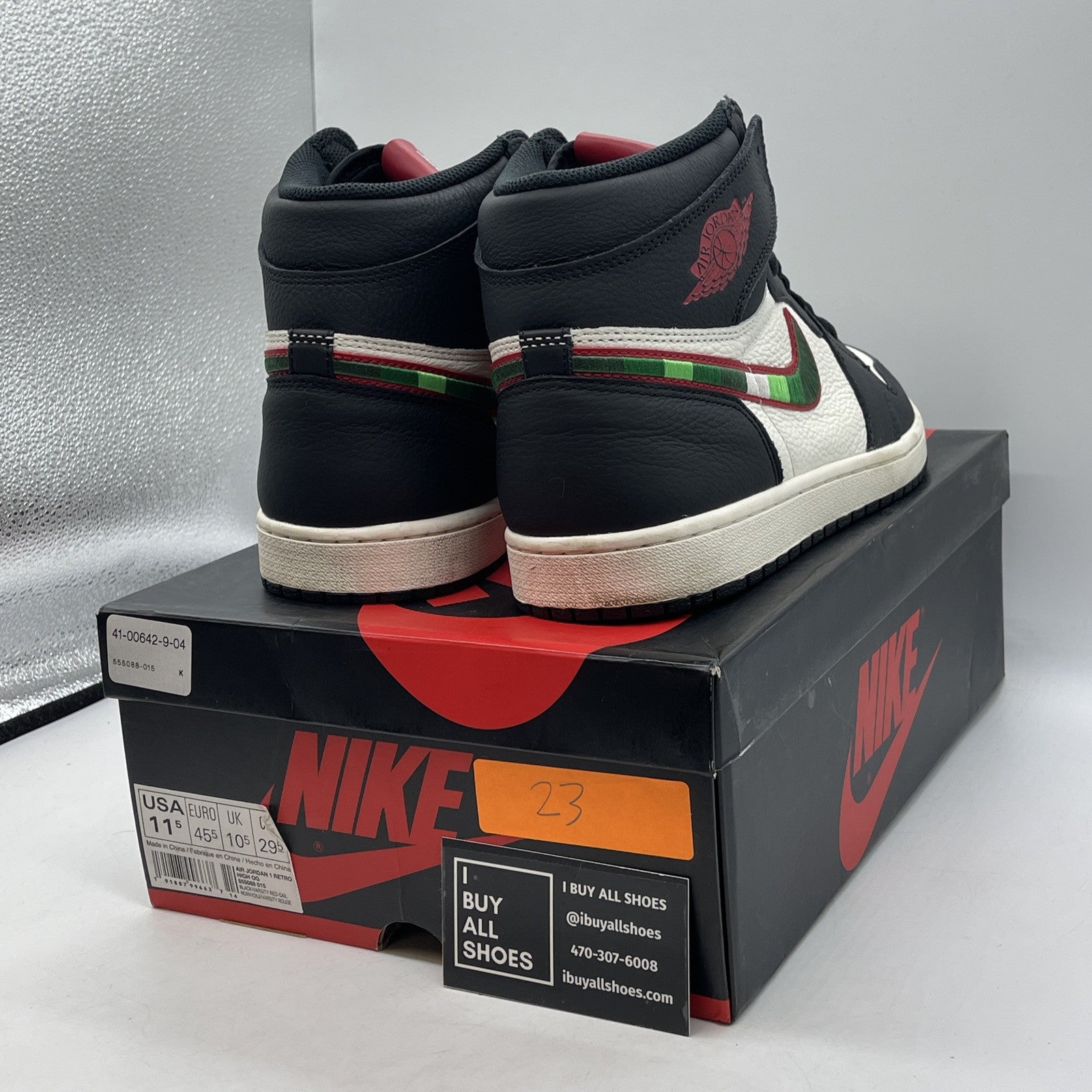 Size 11.5 - Air Jordan 1 Retro OG High A Star Is Born Black White (555088-015)