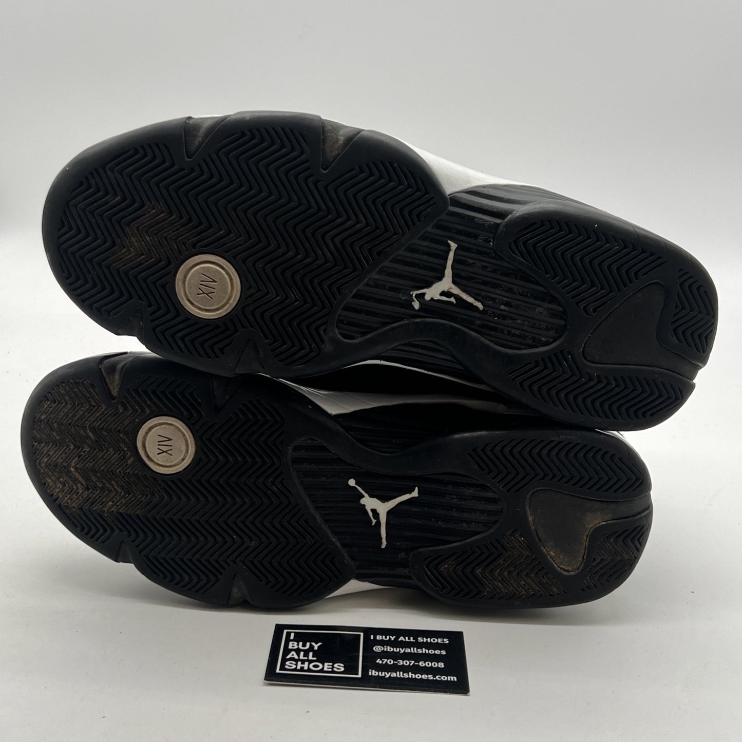 Size 11.5 - Air Jordan 14 Retro Black White (487471-016)
