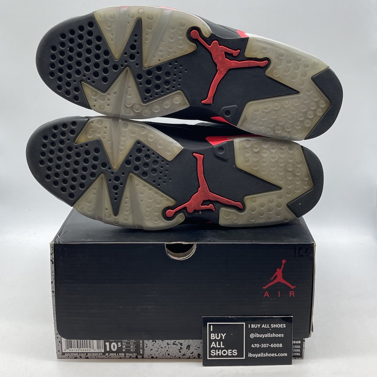 Size 10.5 - Jordan 6 Retro Infrared Black Pink Suede (384664-023)