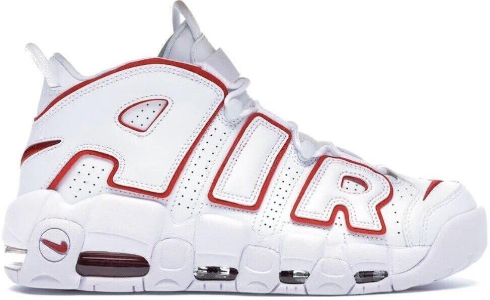 Size 10.5 - Nike Air More Uptempo White Varsity Red 2018 (921948-102)