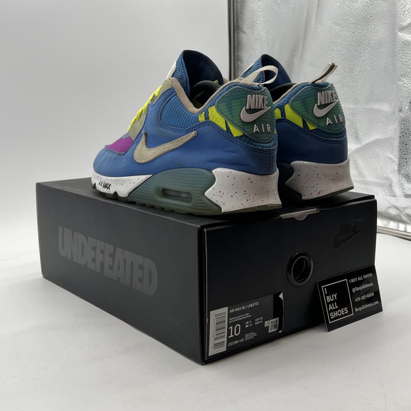 Size 10 - Nike Undefeated x Air Max 90 Pacific Blue (CQ2289-400)
