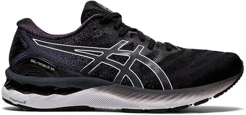 Size 11.5 - Asics Gel Nimbus 23 Black White (1011B004-001)