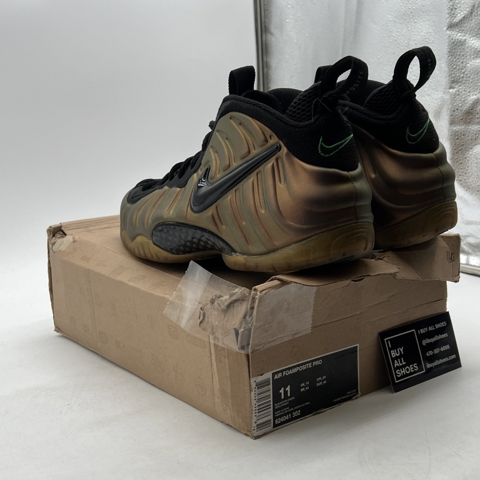 Size 11 - Nike Foamposite Pro Gym Green (624041-302)