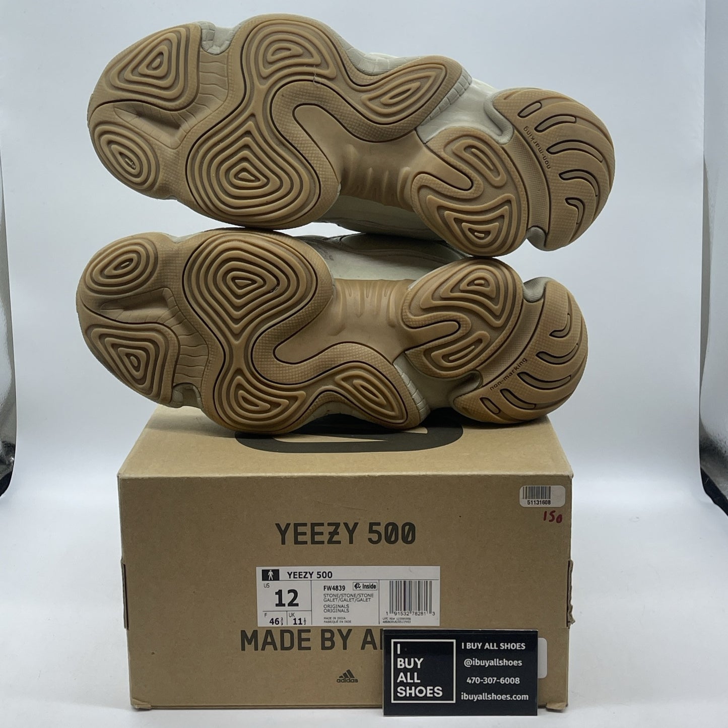 Size 12 - adidas Yeezy 500 Stone Tan Brown Suede Leather (FW4839)