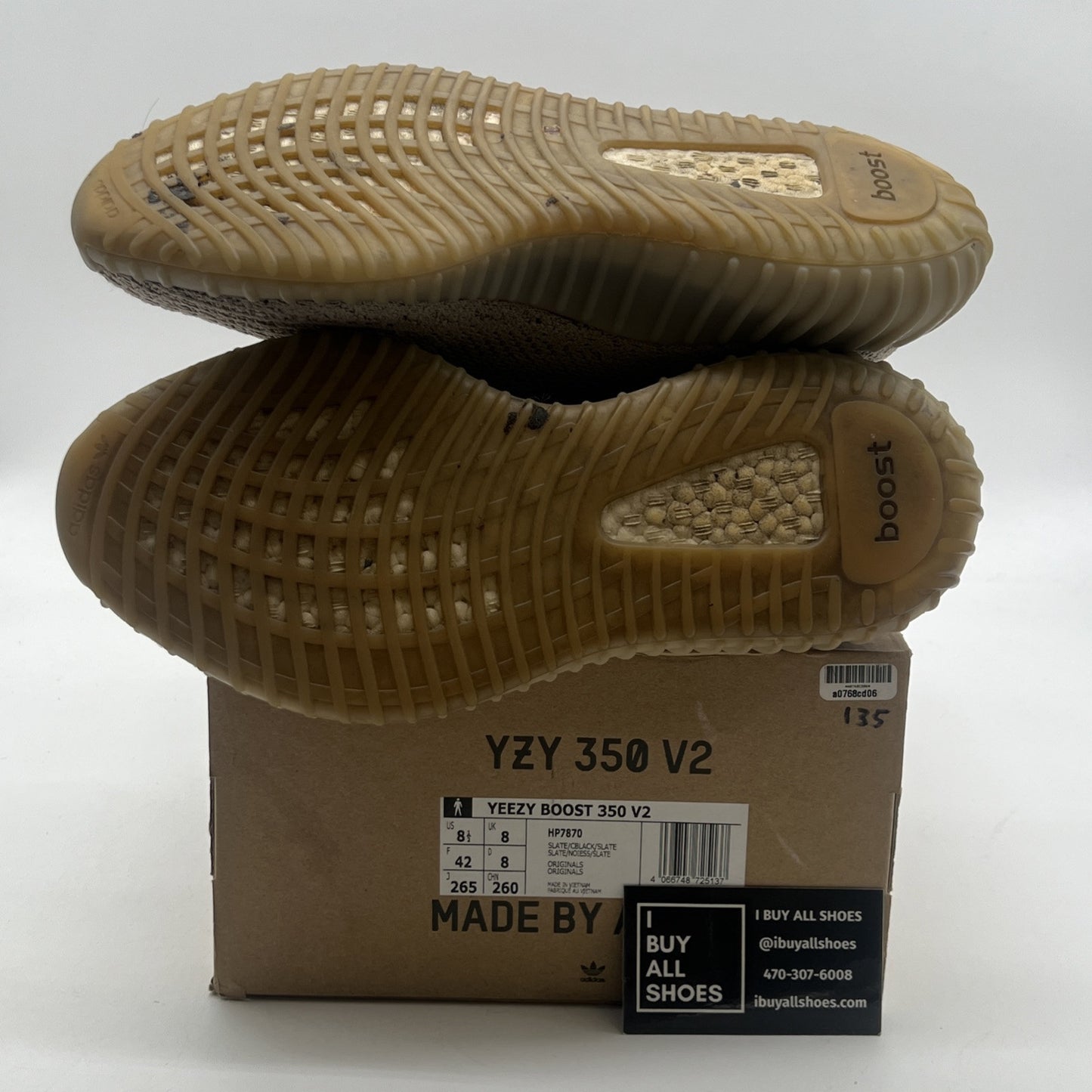 Size 8.5 - Adidas Yeezy Boost 350 V2 Low Slate (HP7870)