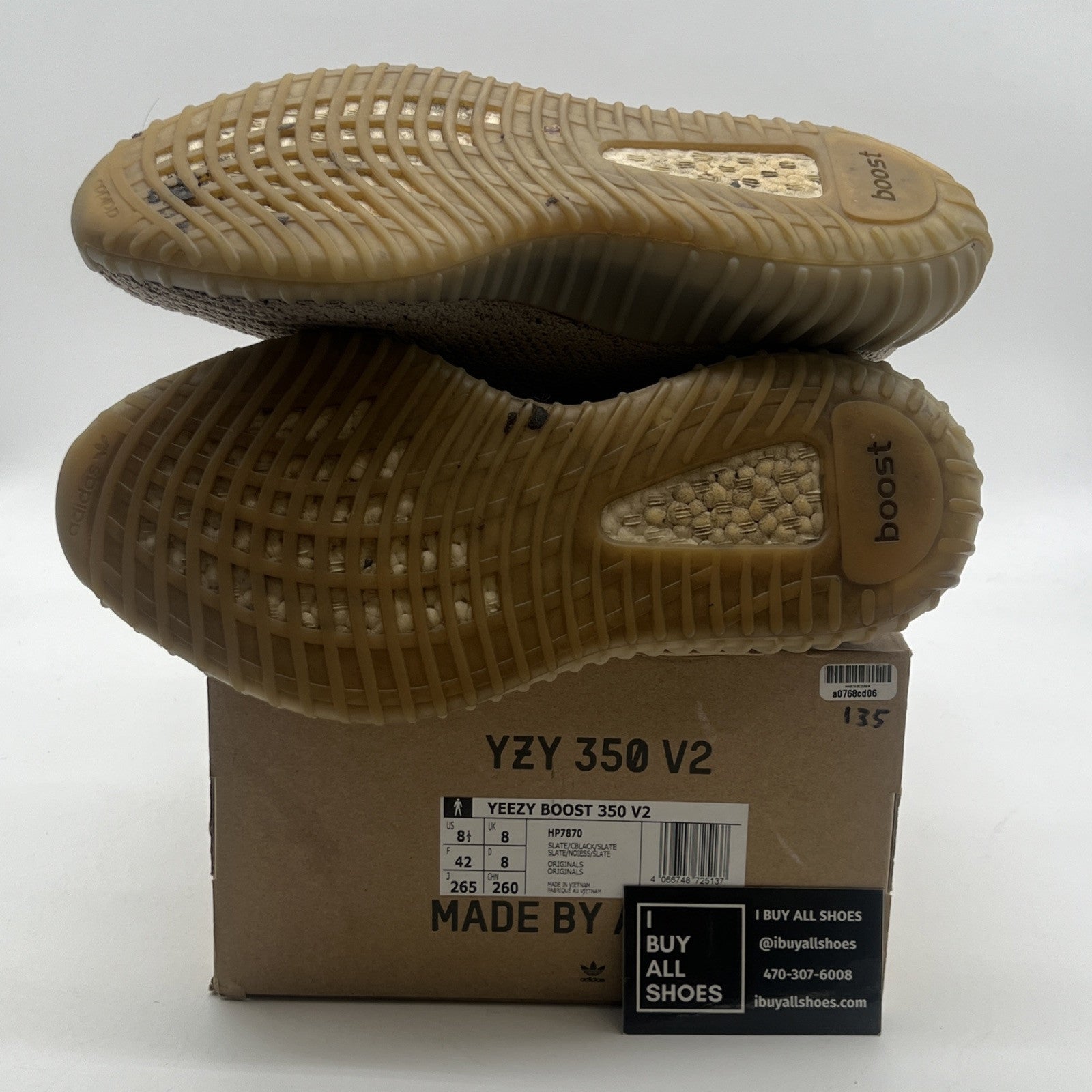 Size 8.5 - Adidas Yeezy Boost 350 V2 Low Slate (HP7870)