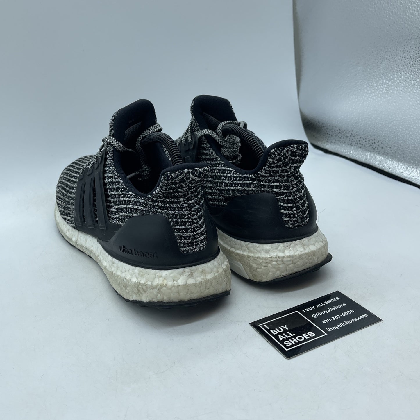 Size 10.5 - adidas UltraBoost 4.0 'Cookies and Cream Black Suede Leather