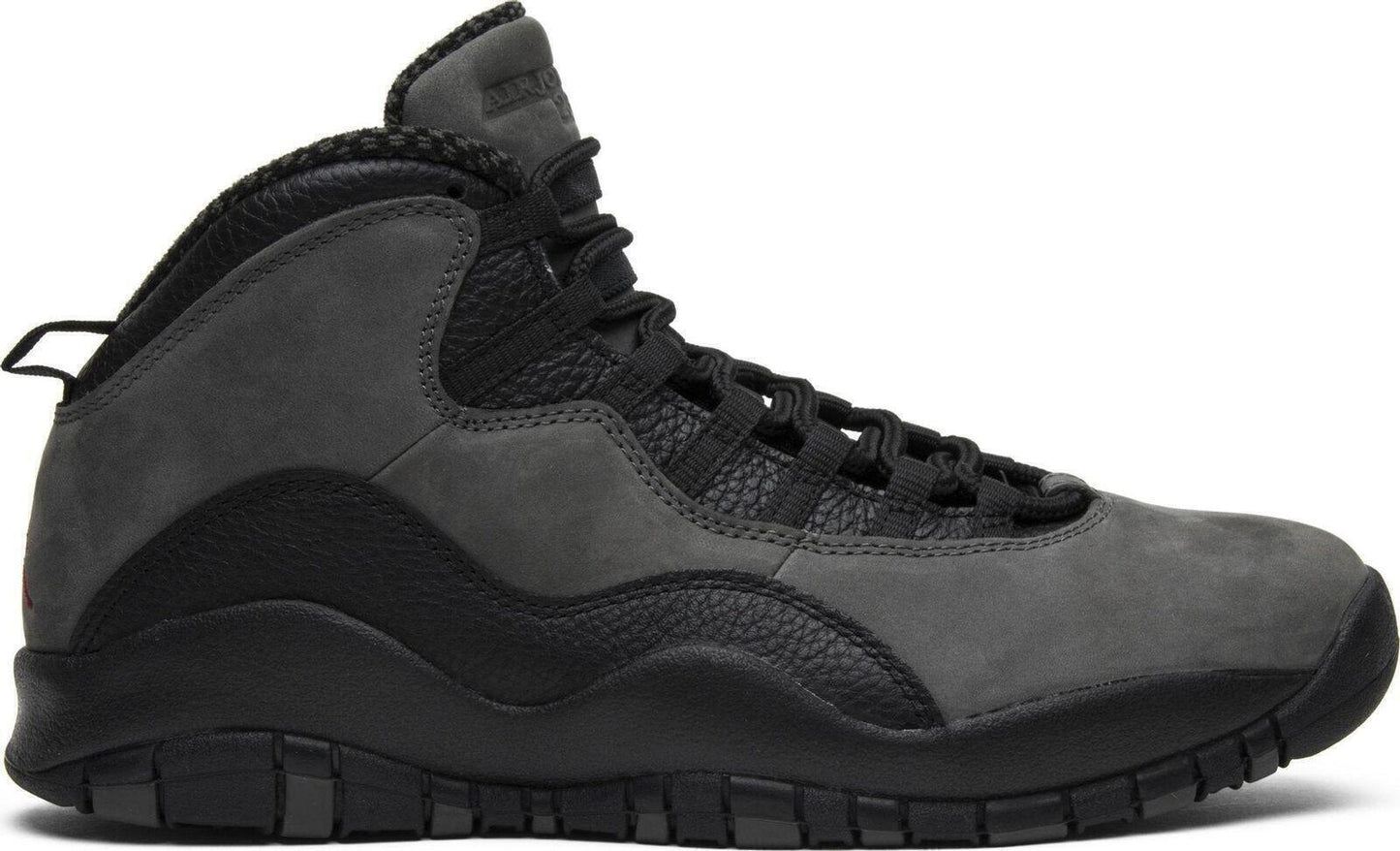 Size 9.5 - Air Jordan 10 Retro 2018 Shadow Grey Black Red Suede (310805-002)