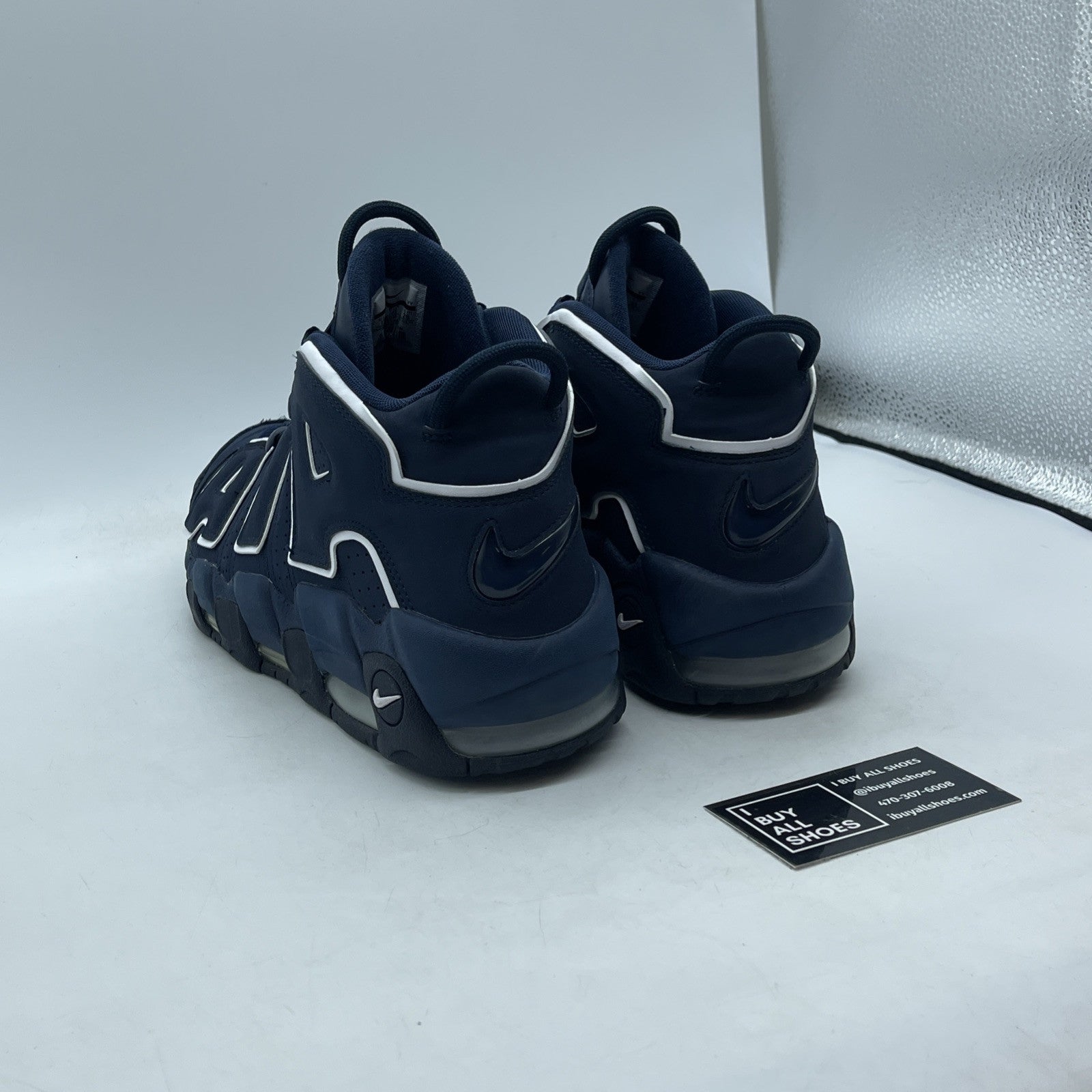 Size 11 - Nike Air More Uptempo Obsidian Blue White Suede (921948-400)