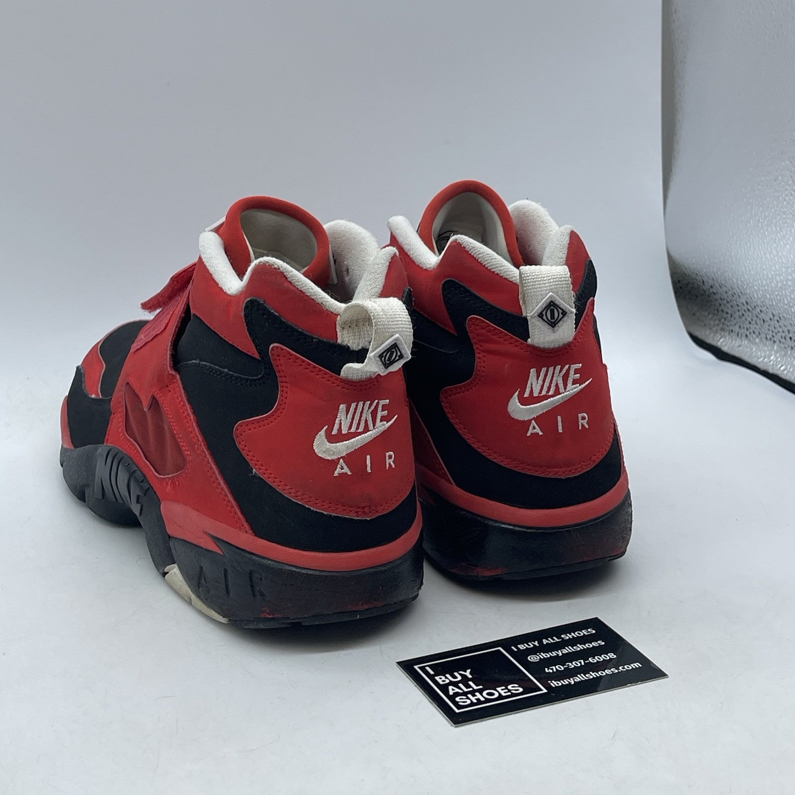 Size 10.5 - Nike Air Diamond Turf Challenge Red Black Suede (309434-007)