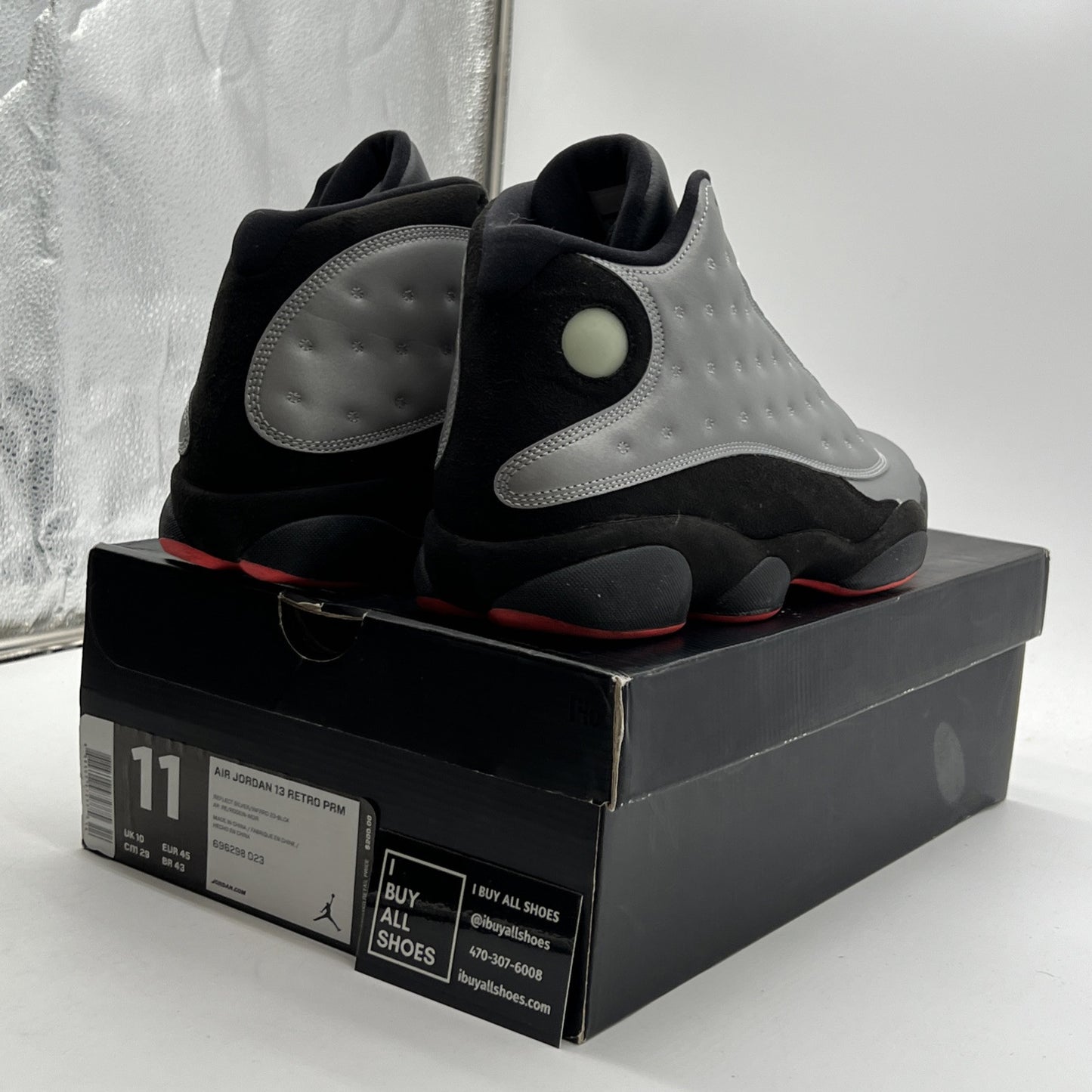 Size 11 - Air Jordan 13 Retro Reflective Silver (696208-023)