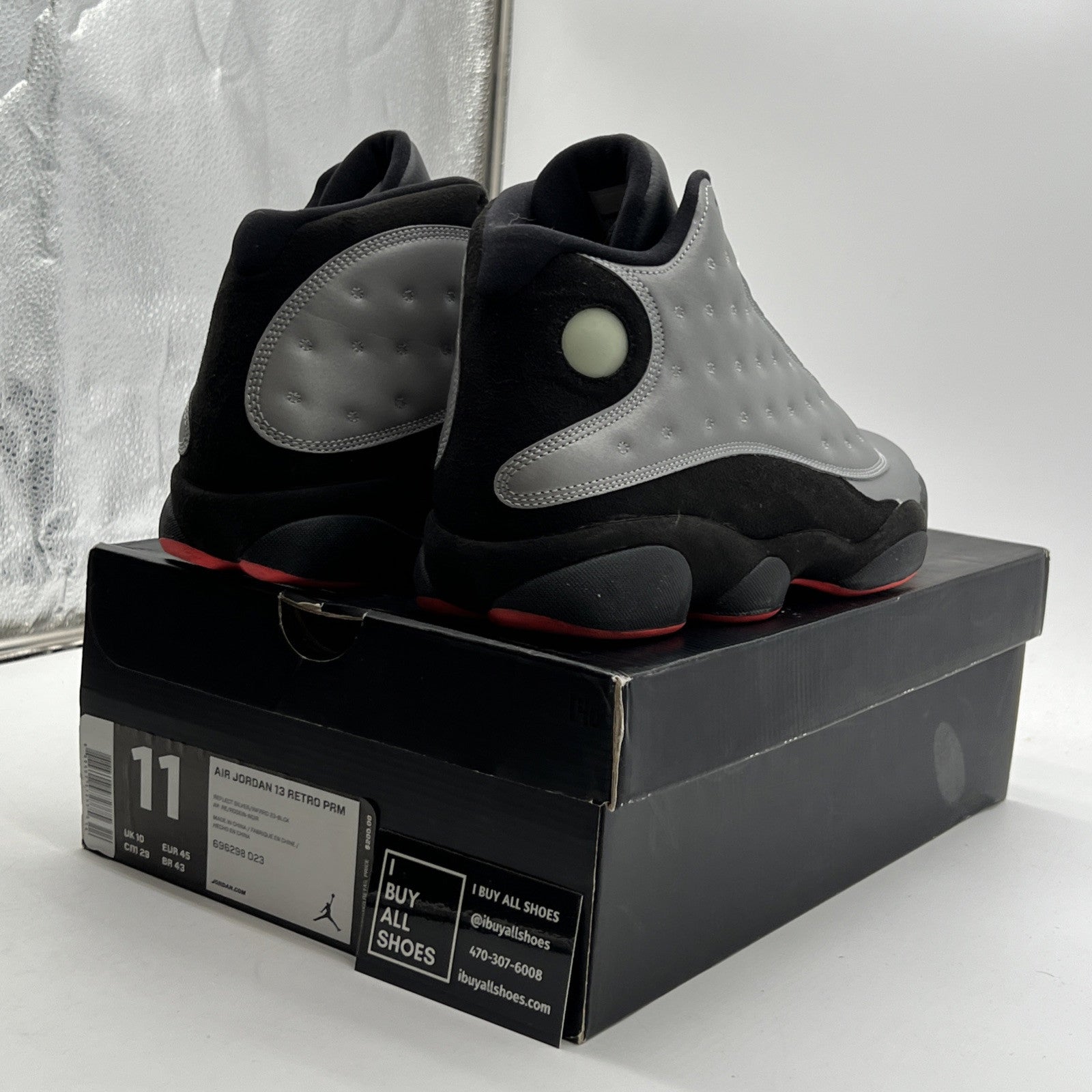 Size 11 - Air Jordan 13 Retro Reflective Silver (696208-023)