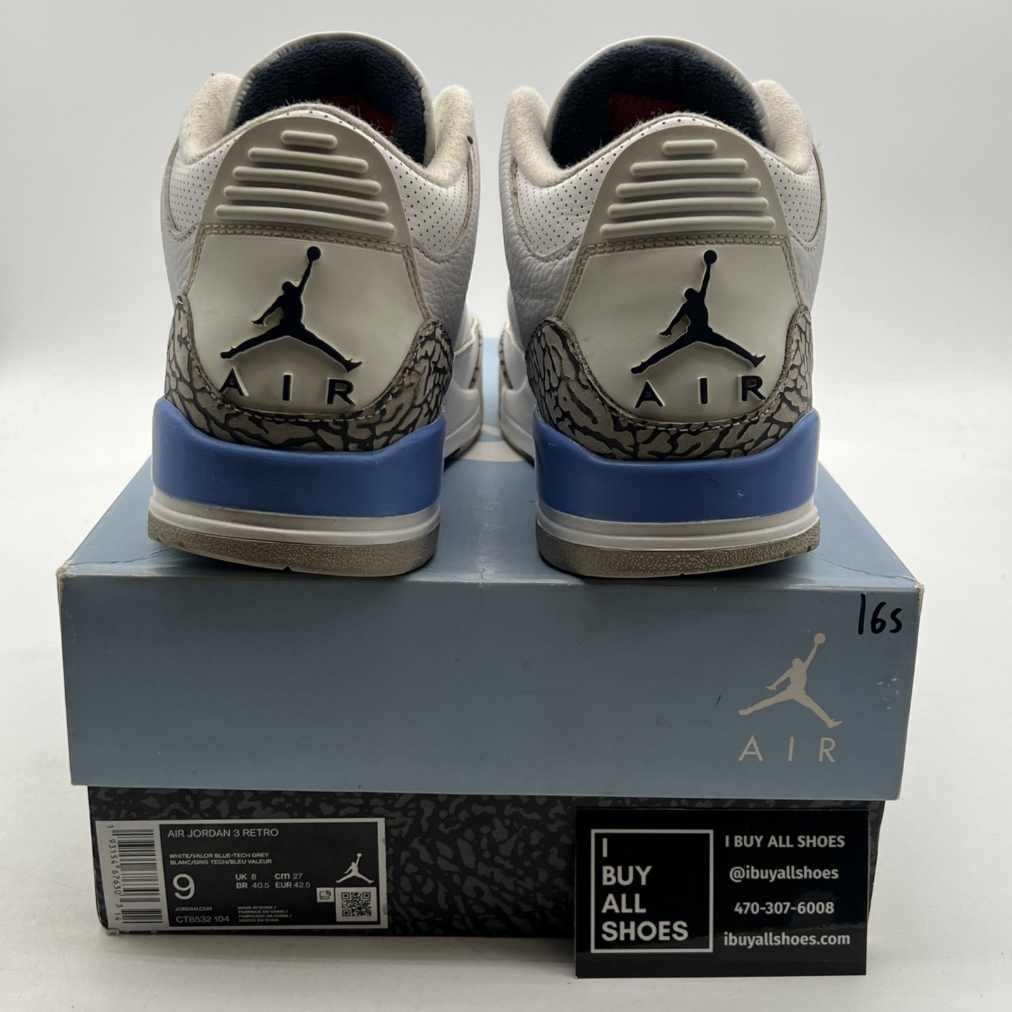 Size 9 - Air Jordan 3 Retro Mid UNC (CT8532-104)