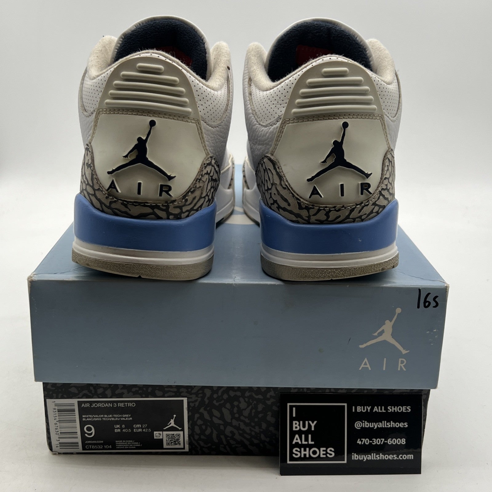 Size 9 - Air Jordan 3 Retro Mid UNC (CT8532-104)