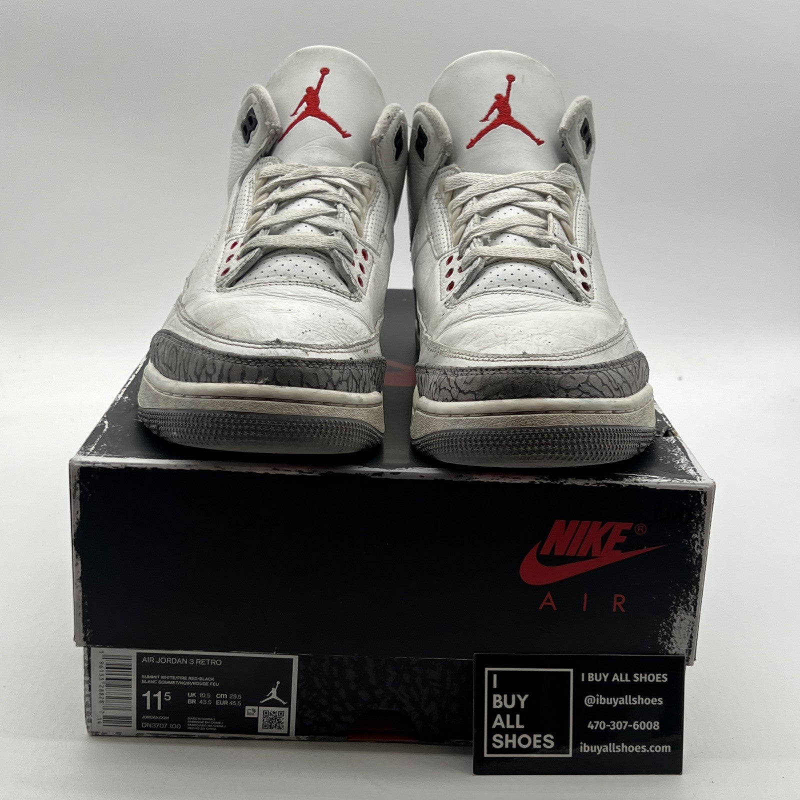 Size 11.5 - Air Jordan 3 Retro Mid White Cement Reimagined (DN3707-100)