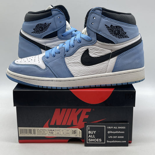 Size 10 - Jordan 1 Retro OG High University Blue White Suede Leather (555088-134