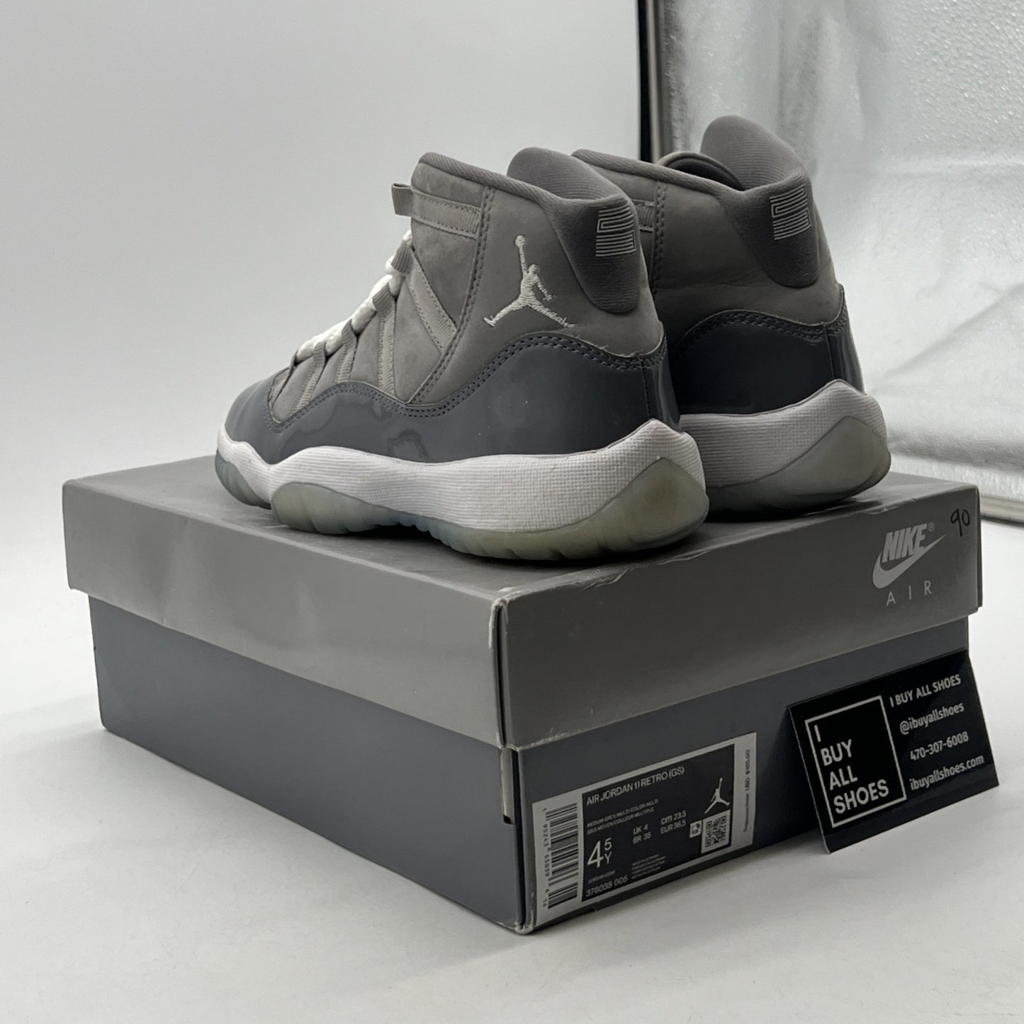 Size 4.5 - Air Jordan 11 Retro High Cool Grey (378038-005)