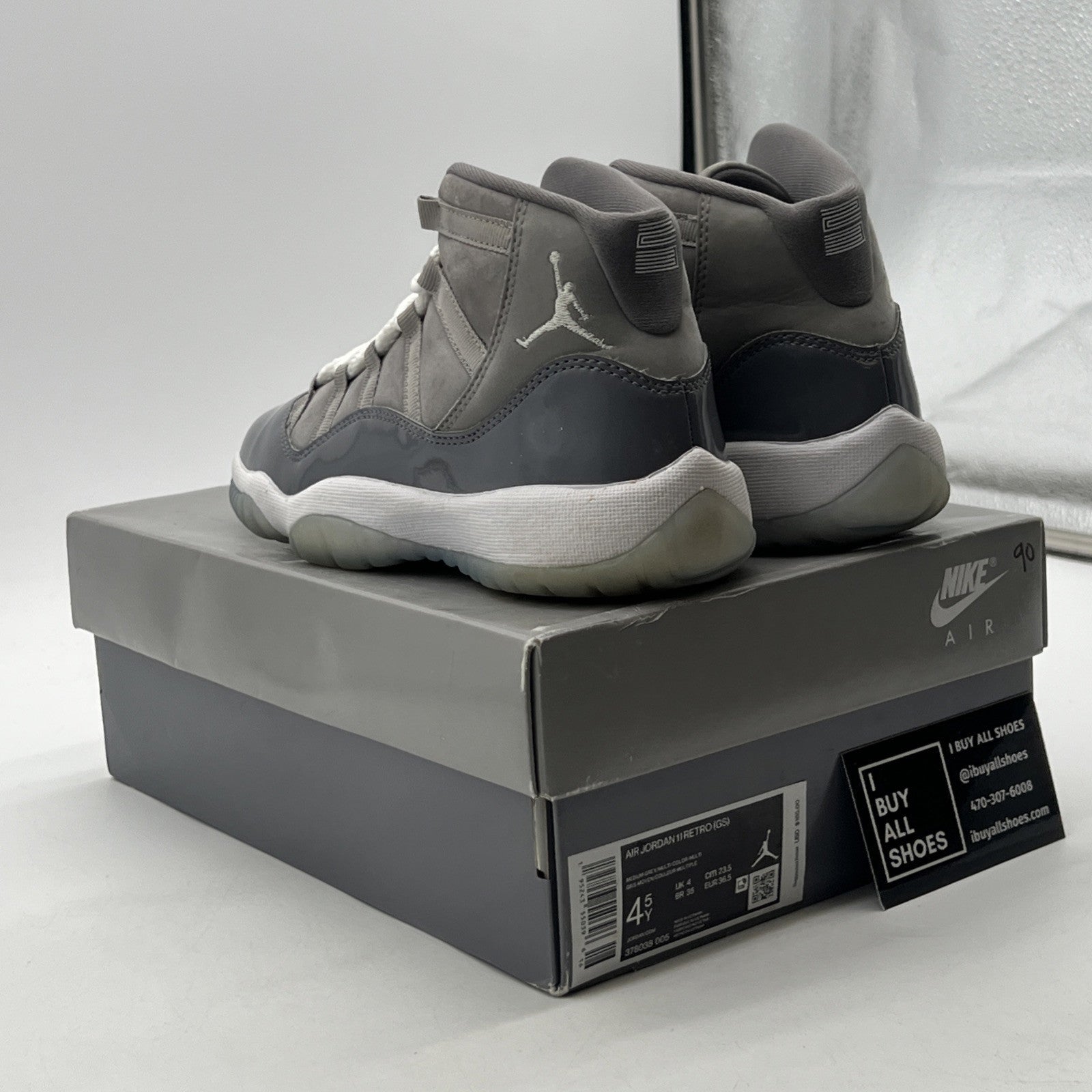 Size 4.5 - Air Jordan 11 Retro High Cool Grey (378038-005)