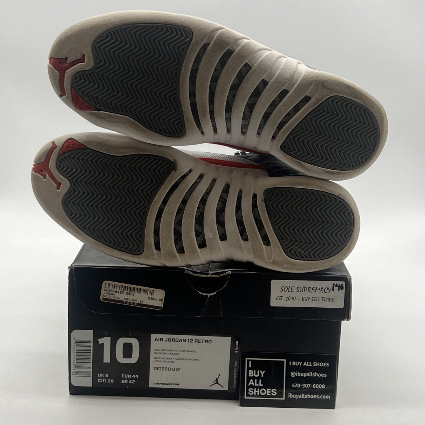 Size 10 - Air Jordan 12 Retro Cool Grey (130690-012)