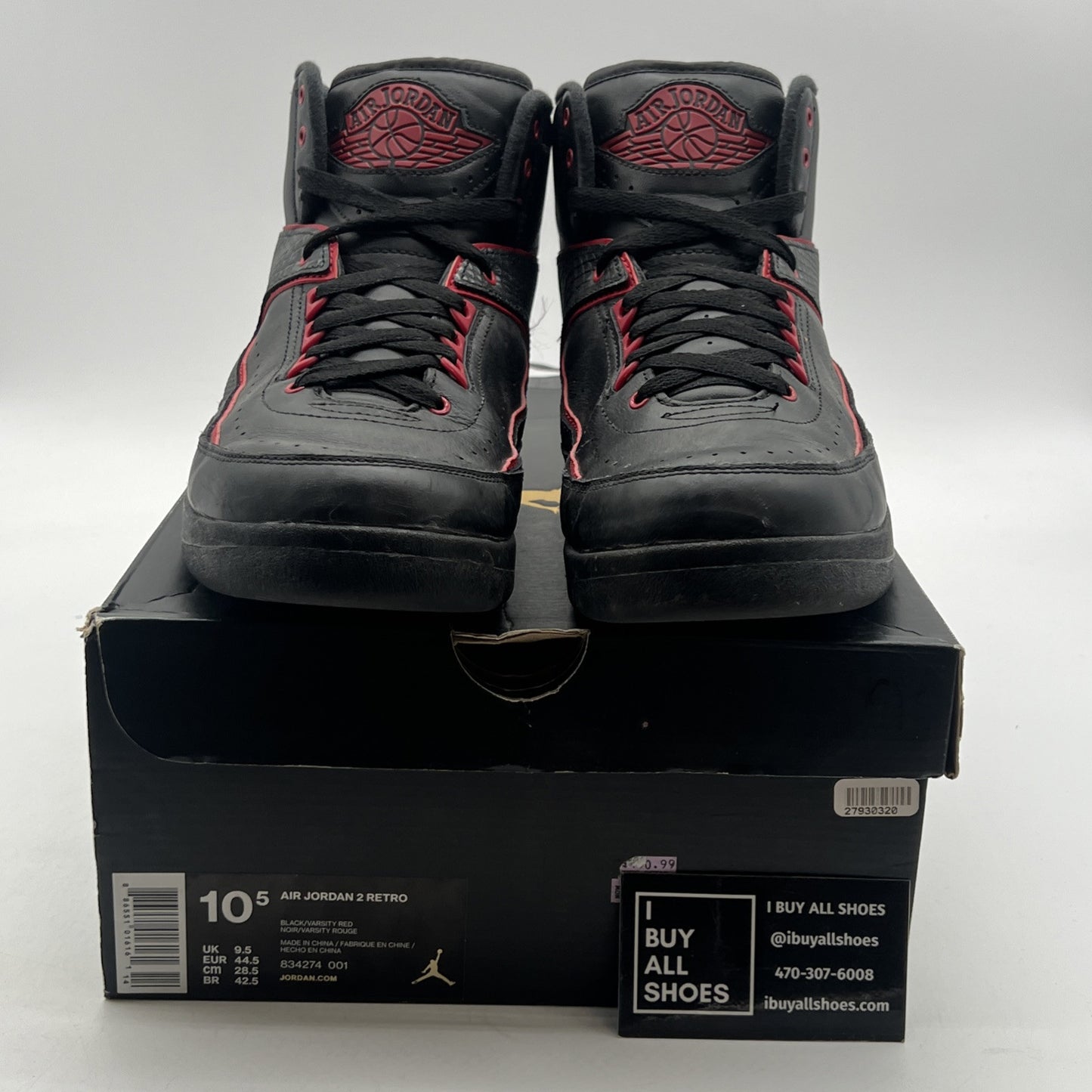 Size 10.5 - Air Jordan 2 Retro Alternate 87 (834274-010)