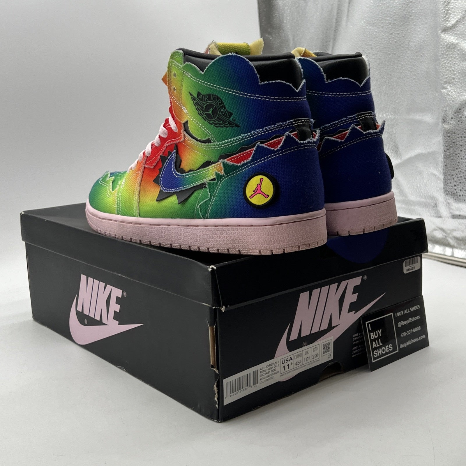Size 11.5 - Air Jordan 1 Retro OG High x J Balvin Tie Dye (DC3481-900)