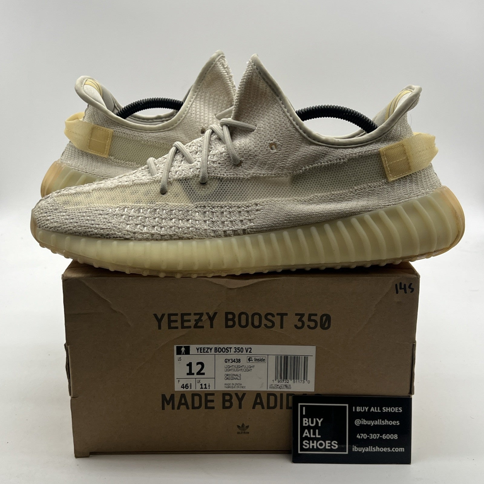 Size 12 - Adidas Yeezy Boost 350 V2 Low Light (GY3438)