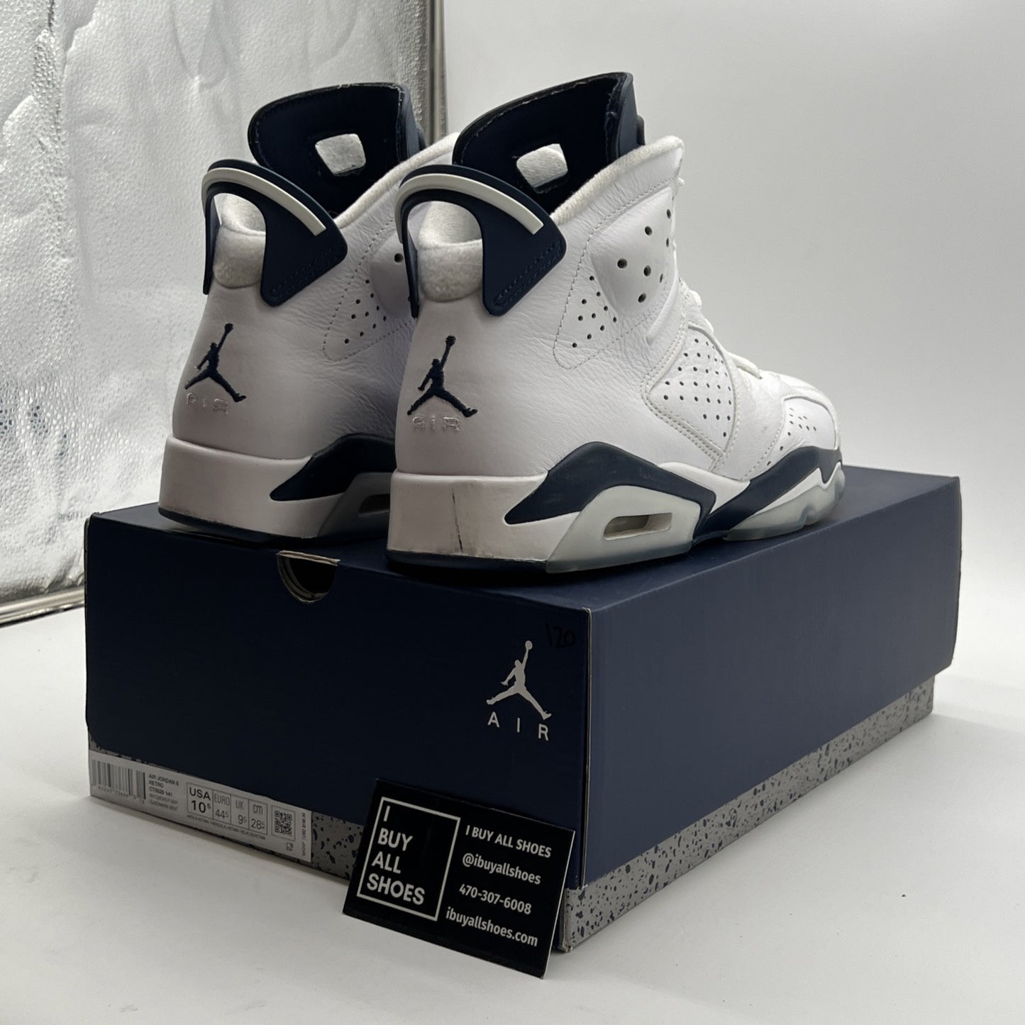 Size 10.5 - Air Jordan 6 Retro Midnight Navy (CT8529-141)