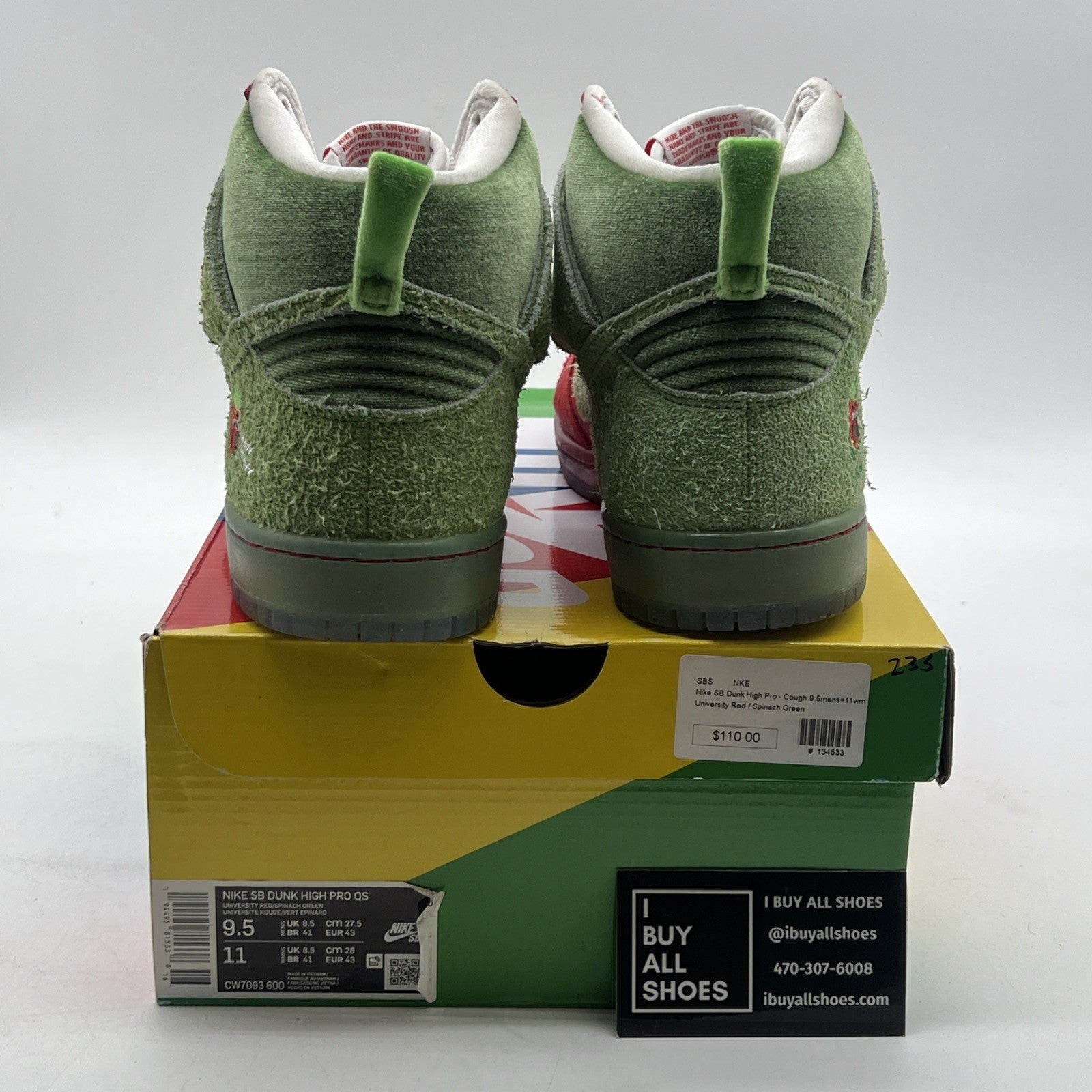 Size 9.5 - Nike SB Dunk High Strawberry Cough (CW7093-600)