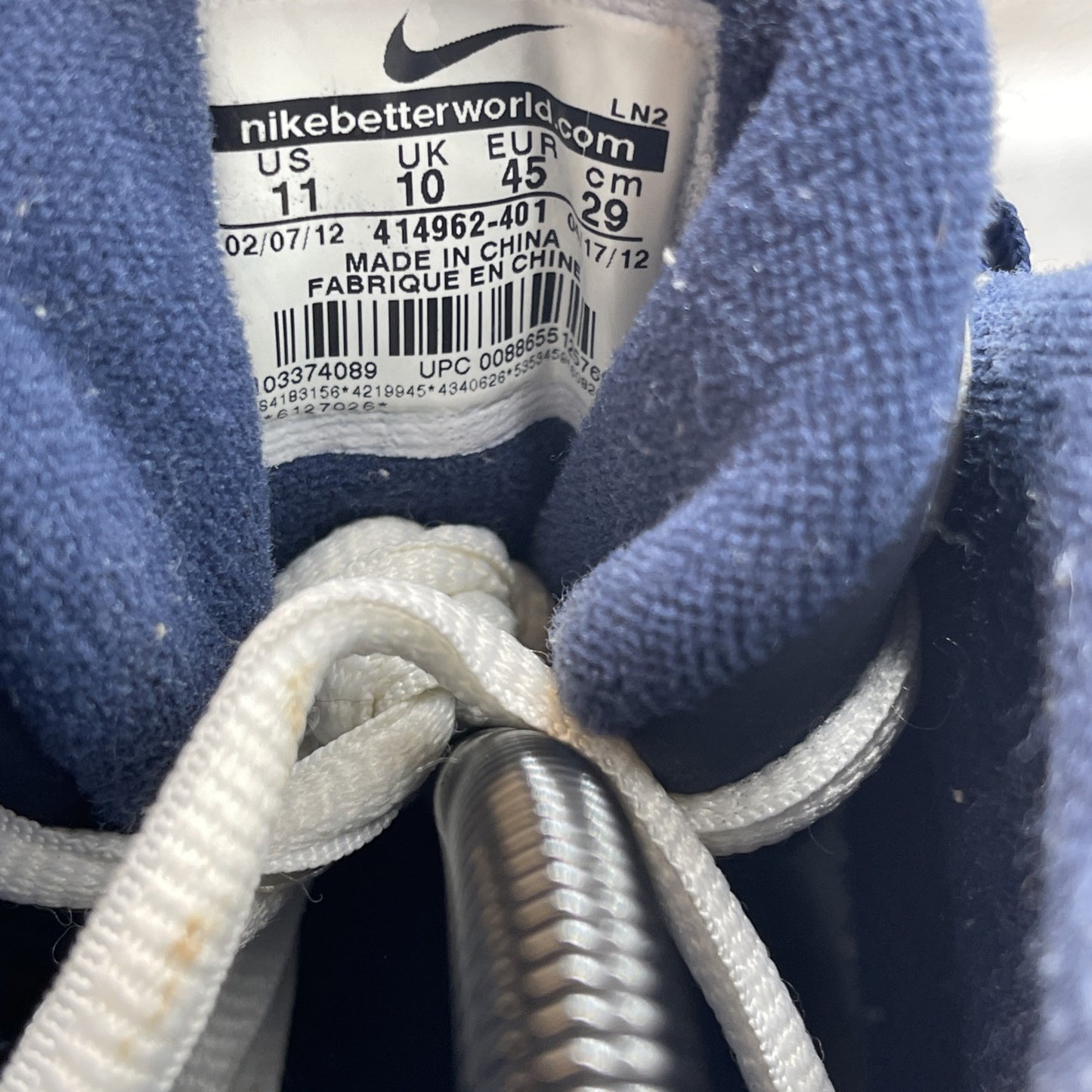 Size 11 - Nike Air More Uptempo 2012 Olympic Blue White Suede (414962-401)
