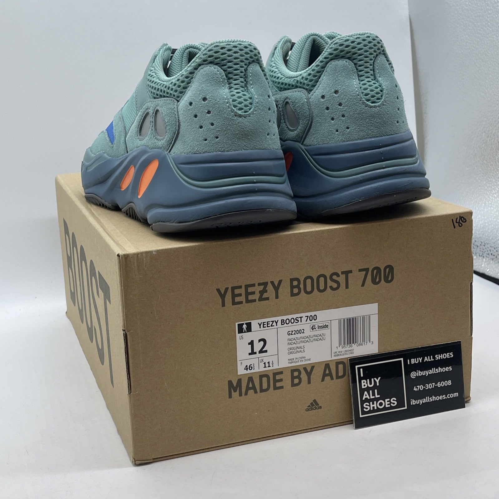 Size 12 - adidas Yeezy Boost 700 Faded Azure Blue Suede Leather (GZ2002)