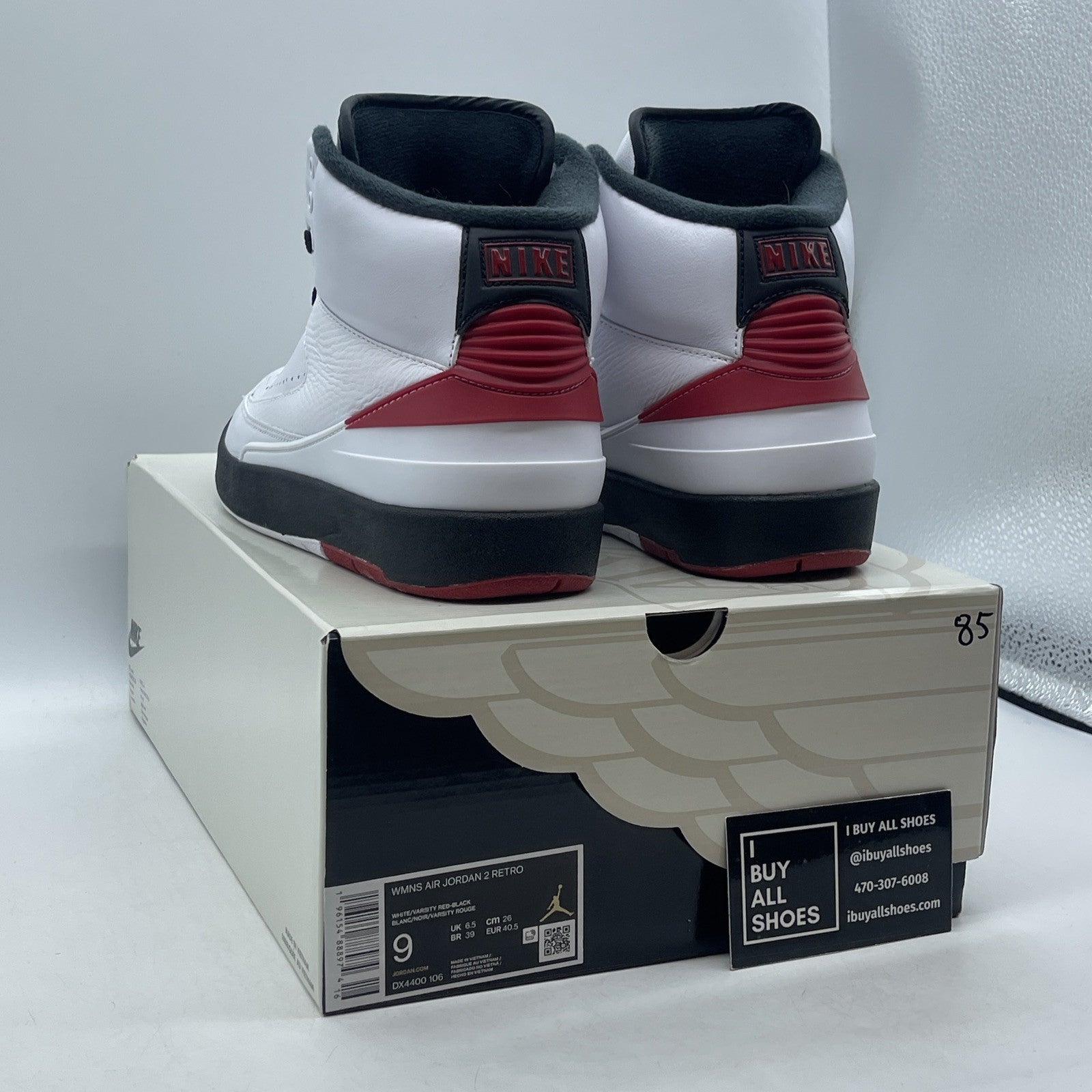 Size 9 - Wmns Air Jordan 2 Retro 2022 Chicago White Red Leather (DX4400-106)