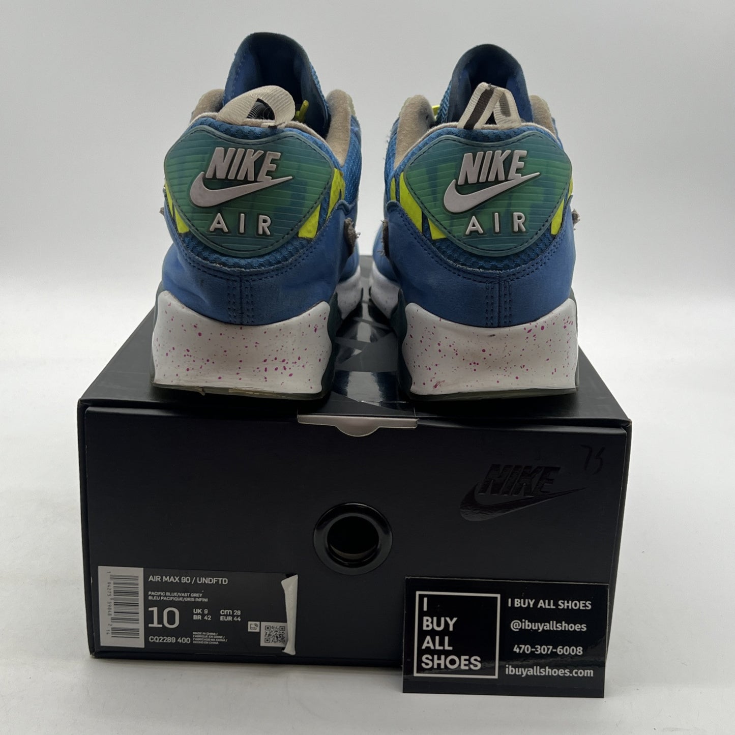 Size 10 - Nike Undefeated x Air Max 90 Pacific Blue (CQ2289-400)