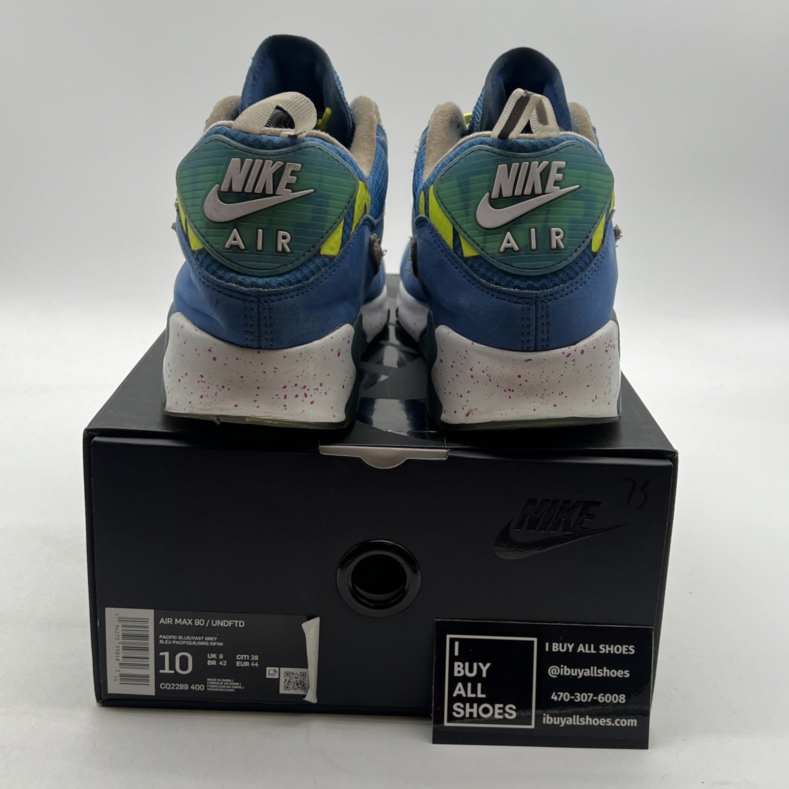 Size 10 - Nike Undefeated x Air Max 90 Pacific Blue (CQ2289-400)
