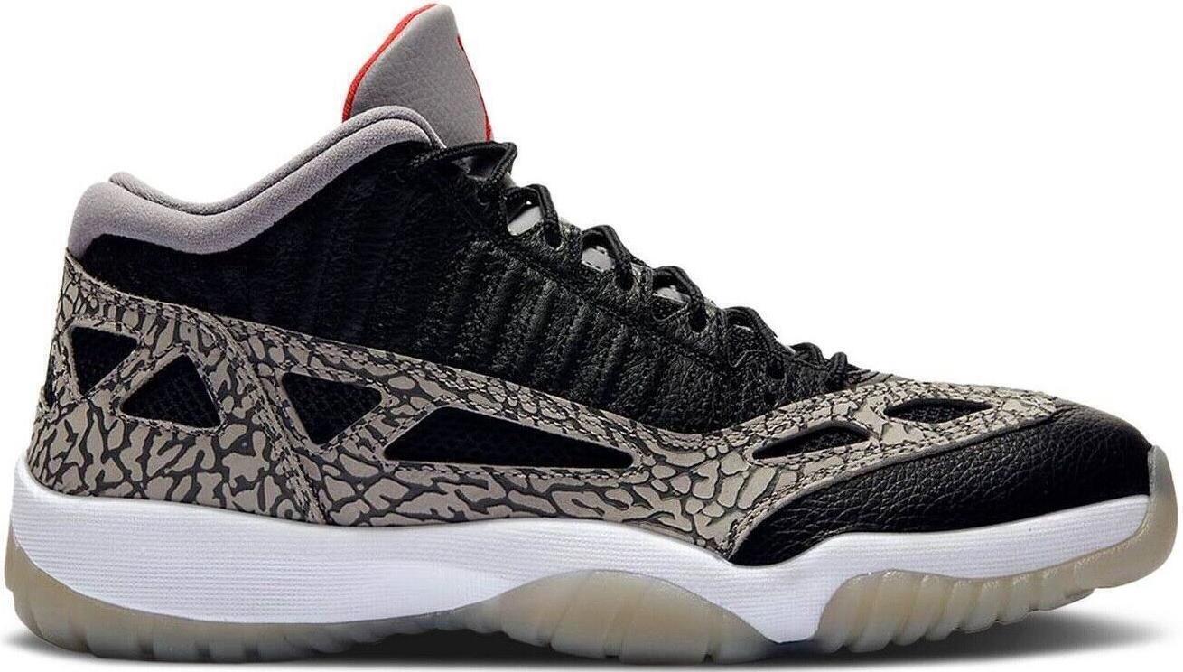 Size 9.5 - Air Jordan 11 Retro IE Low Black Cement Suede Leather (919712-006)
